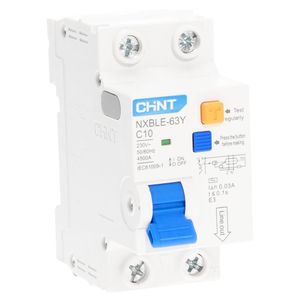 АВДТ NXBLE-63Y 1P+N C10 30мА тип AС 4,5кА, электронный (R)
